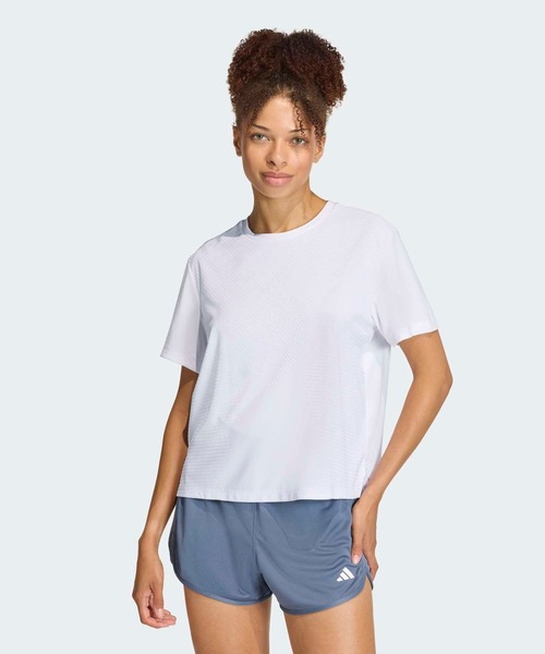adidas(アディダス)の「3D クーリング インテンシティ 半袖Tシャツ / アディダス adidas(Tシャツ/カットソー・レディース・ホワイト・MEDIUM/LARGE/XX-LARGE/X-LARGE/SMALL)」の1枚目の写真