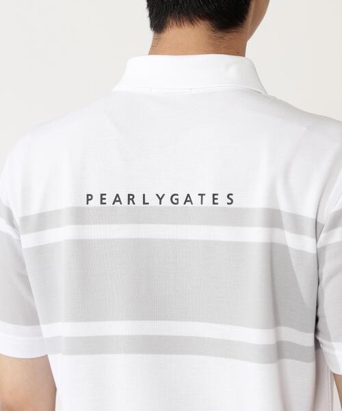PEARLY GATES（パーリーゲイツ）の「【PEARLY GATES】先染めパネルボーダー半袖ポロシャツ（ポロシャツ・メンズ・ホワイト系その他/その他10/ダークインディゴブルー・LARGE/MEDIUM/X-LARGE）」の12枚目の写真