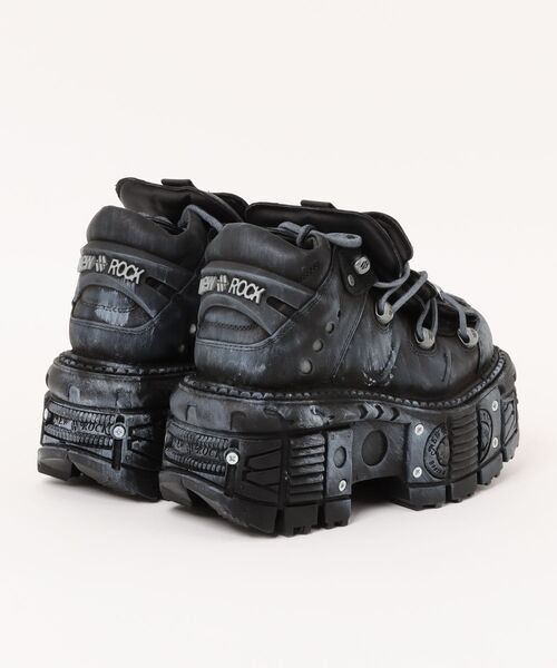 【中古】NEW ROCK（ニューロック）厚底ブーツ ブラック M-TANK106 NEW ROCK/ニューロック/M-TANK106T-C1（ブーツ）｜NEW ROCK（ニュー
