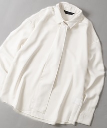 JOHN'S CLOSET（ジョンズクローゼット）の「【a】ナチュラルストレッチ ネクタイ付き ルーズシルエットシャツ 長袖 イージーケア 2WAY（シャツ/ブラウス）」