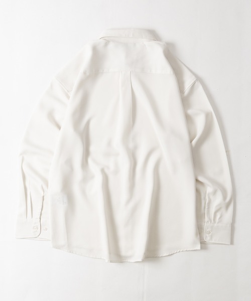 JOHN'S CLOSET(ジョンズクローゼット)の「【a】ナチュラルストレッチ ネクタイ付き ルーズシルエットシャツ 長袖/イージーケア/2WAY(シャツ/ブラウス・メンズ・ホワイト/ブラック/ホワイト系その他・MEDIUM/LARGE)」の12枚目の写真