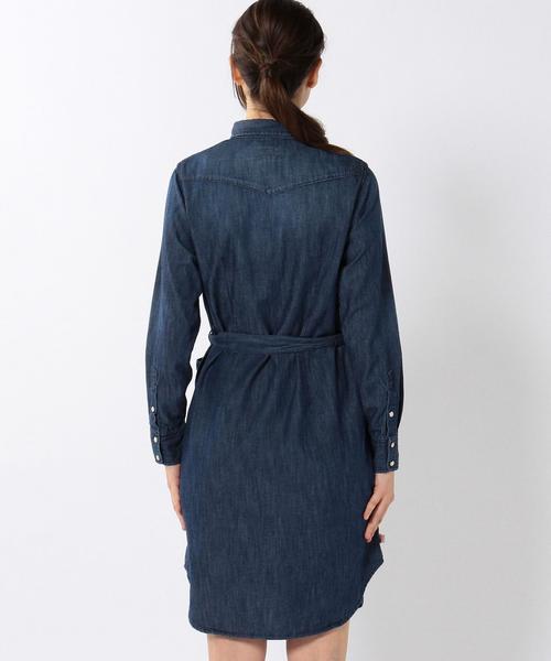 coen（コーエン）の「USAコットンデニムシャツワンピース（シャツワンピース・レディース・ライトブルー/ネイビー・MEDIUM/LARGE）」の3枚目の写真