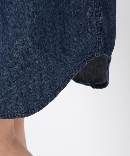 coen（コーエン）の「USAコットンデニムシャツワンピース（シャツワンピース・レディース・ライトブルー/ネイビー・MEDIUM/LARGE）」の8枚目の写真