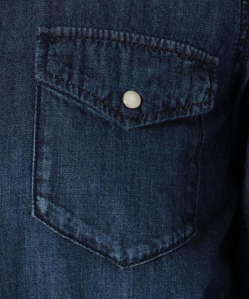 coen（コーエン）の「USAコットンデニムシャツワンピース（シャツワンピース・レディース・ライトブルー/ネイビー・MEDIUM/LARGE）」の16枚目の写真