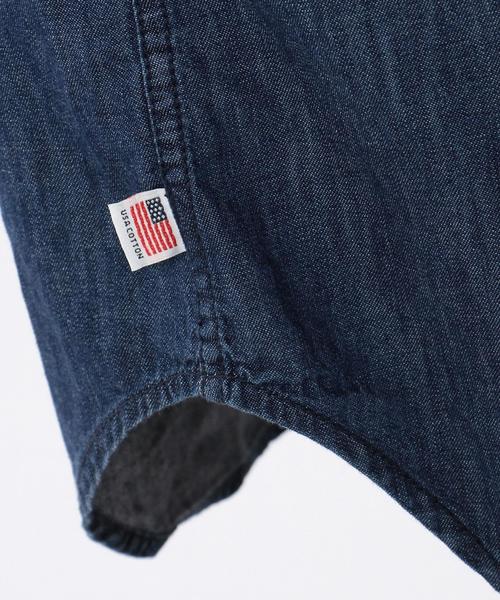 coen（コーエン）の「USAコットンデニムシャツワンピース（シャツワンピース・レディース・ライトブルー/ネイビー・MEDIUM/LARGE）」の17枚目の写真