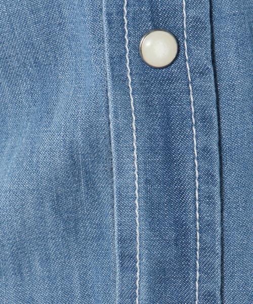 coen（コーエン）の「USAコットンデニムシャツワンピース（シャツワンピース・レディース・ライトブルー/ネイビー・MEDIUM/LARGE）」の11枚目の写真
