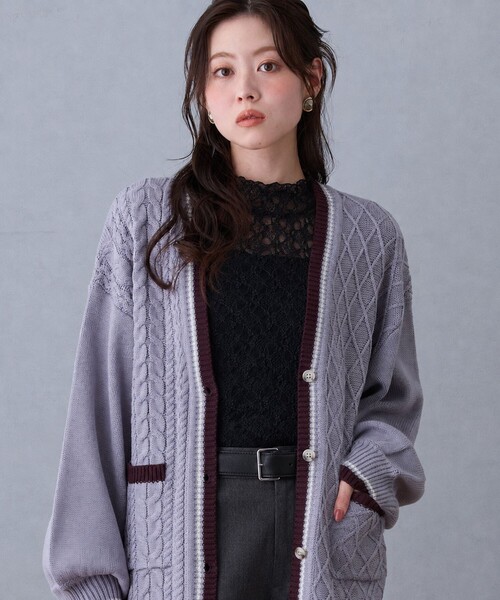 NICOLE CLUB(ニコル クラブ)の「レースインナー(その他トップス・レディース・オフホワイト/ブラック・FREE)」の2枚目の写真