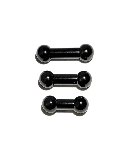 MORPH（モルフ）の「MORPH モルフ バーベルボディーピアス 4ゲージ 8mm~16mm（ピアス（片耳用）・レディース・ブラック・10/12/14/16/8）」の2枚目の写真