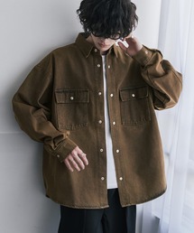 Rocky Monroe（ロッキーモンロー）の「ヴィンテージライク オーバーサイズデニムワークシャツジャケット（デニムジャケット）」