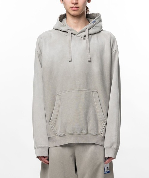 In・stru(men-tal).(インストルメンタル)の「【in・stru(men-tal).】FRENCH TERRY DISTRESSED HOODIE(パーカー・メンズ・ブラック/レッド/タン/グリーン・46/48)」の3枚目の写真