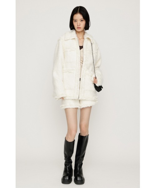 SLY(スライ)の「【限定カラーあり】FLUFFY TWEED JK フラッフィーツイードジャケット 秋服 冬服(テーラードジャケット・レディース・オフホワイト/グレー系その他2/ブラウン系その他2/ブラック・FREE)」の20枚目の写真