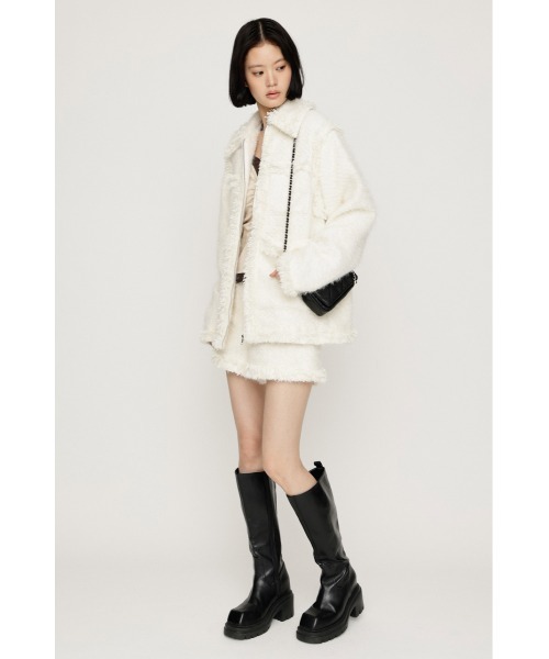 SLY(スライ)の「【限定カラーあり】FLUFFY TWEED JK フラッフィーツイードジャケット 秋服 冬服(テーラードジャケット・レディース・オフホワイト/グレー系その他2/ブラウン系その他2/ブラック・FREE)」の21枚目の写真