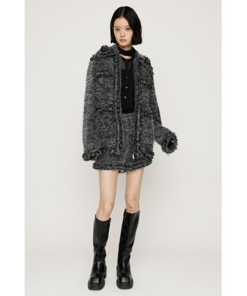 SLY(スライ)の「【限定カラーあり】FLUFFY TWEED JK フラッフィーツイードジャケット 秋服 冬服(テーラードジャケット・レディース・オフホワイト/グレー系その他2/ブラウン系その他2/ブラック・FREE)」の6枚目の写真
