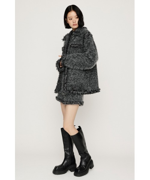 SLY(スライ)の「【限定カラーあり】FLUFFY TWEED JK フラッフィーツイードジャケット 秋服 冬服(テーラードジャケット・レディース・オフホワイト/グレー系その他2/ブラウン系その他2/ブラック・FREE)」の7枚目の写真