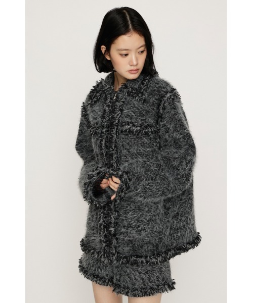 SLY(スライ)の「【限定カラーあり】FLUFFY TWEED JK フラッフィーツイードジャケット 秋服 冬服(テーラードジャケット・レディース・オフホワイト/グレー系その他2/ブラウン系その他2/ブラック・FREE)」の9枚目の写真