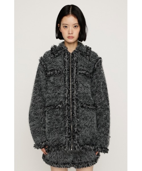 SLY(スライ)の「【限定カラーあり】FLUFFY TWEED JK フラッフィーツイードジャケット 秋服 冬服(テーラードジャケット・レディース・オフホワイト/グレー系その他2/ブラウン系その他2/ブラック・FREE)」の11枚目の写真