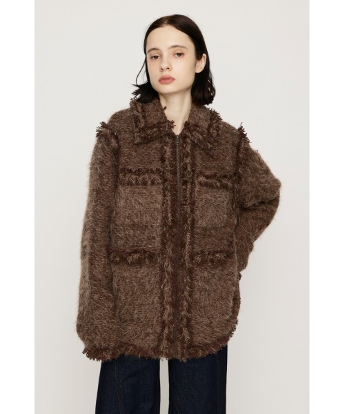 SLY(スライ)の「【限定カラーあり】FLUFFY TWEED JK フラッフィーツイードジャケット 秋服 冬服(テーラードジャケット・レディース・オフホワイト/グレー系その他2/ブラウン系その他2/ブラック・FREE)」の15枚目の写真