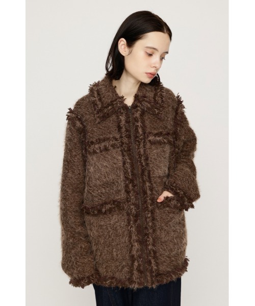 SLY(スライ)の「【限定カラーあり】FLUFFY TWEED JK フラッフィーツイードジャケット 秋服 冬服(テーラードジャケット・レディース・オフホワイト/グレー系その他2/ブラウン系その他2/ブラック・FREE)」の16枚目の写真
