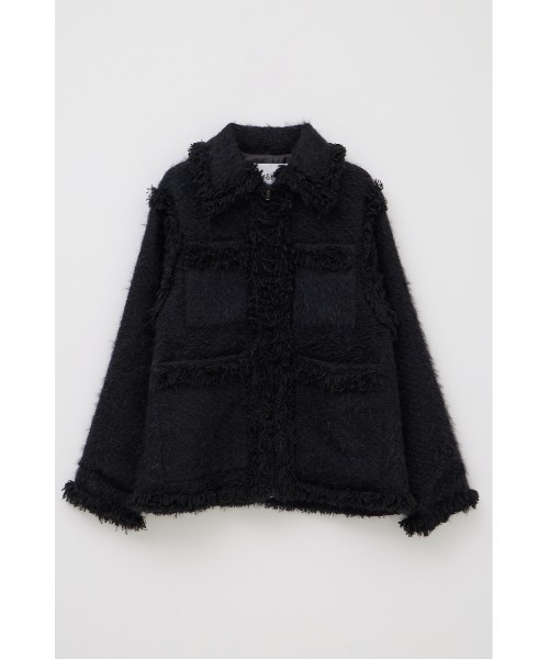 SLY(スライ)の「【限定カラーあり】FLUFFY TWEED JK フラッフィーツイードジャケット 秋服 冬服(テーラードジャケット・レディース・オフホワイト/グレー系その他2/ブラウン系その他2/ブラック・FREE)」の5枚目の写真