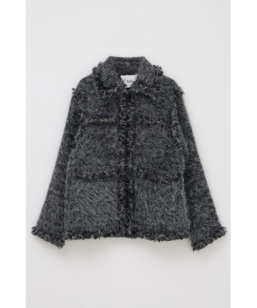 SLY(スライ)の「【限定カラーあり】FLUFFY TWEED JK フラッフィーツイードジャケット 秋服 冬服(テーラードジャケット・レディース・オフホワイト/グレー系その他2/ブラウン系その他2/ブラック・FREE)」の13枚目の写真