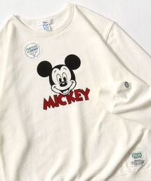 DISCUS ATHLETIC×Disney ミッキーマウス プリントスウェットトレーナー/ビッグシルエット/ユニセックス
