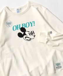 DISCUS ATHLETIC×Disney ミッキーマウス プリントスウェットトレーナー/ビッグシルエット/ユニセックス