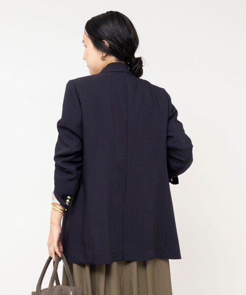 NOLLEY’S Sophi(ノーリーズソフィ)の「《防シワ/セットアップ対応》ウォッシャブルオックスダブルジャケット(テーラードジャケット・レディース・ネイビー・34/36/38)」の20枚目の写真