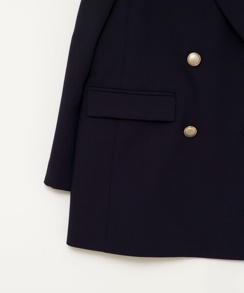 NOLLEY’S Sophi(ノーリーズソフィ)の「《防シワ/セットアップ対応》ウォッシャブルオックスダブルジャケット(テーラードジャケット・レディース・ネイビー・34/36/38)」の5枚目の写真