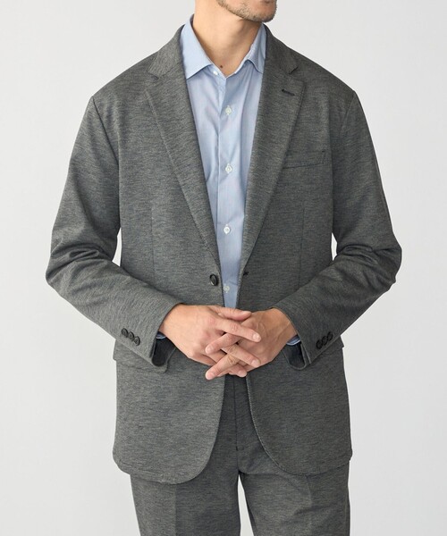 SHIPS(シップス)の「〈洗濯機可能/防しわ〉アクティブ ジャージー ジャケット(セットアップ対応)(テーラードジャケット・メンズ・ネイビー/チャコールグレー/コバルトブルー・SMALL/MEDIUM/LARGE/X-LARGE)」の8枚目の写真