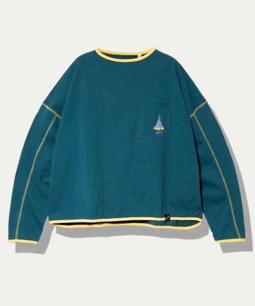 go slow caravan(ゴースローキャラバン)の「USA/C プルオーバーTEE W(Tシャツ/カットソー・レディース・アイボリー/ブラック/ホワイト/オレンジ/ブルーグリーン・FREE)」の1枚目の写真