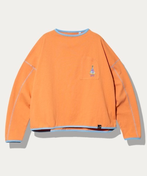 go slow caravan(ゴースローキャラバン)の「USA/C プルオーバーTEE W(Tシャツ/カットソー・レディース・アイボリー/ブラック/ホワイト/オレンジ/ブルーグリーン・FREE)」の5枚目の写真