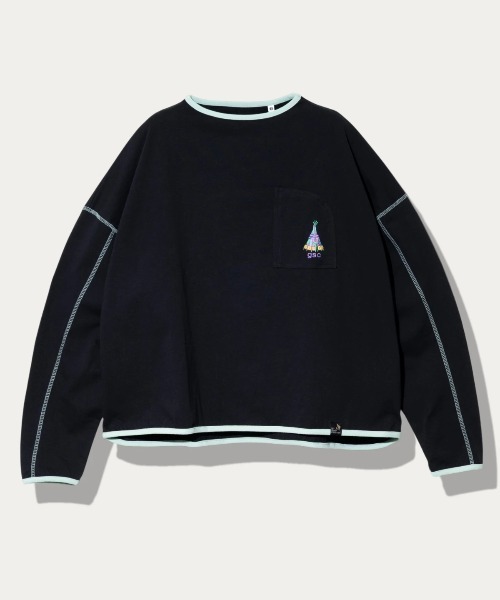 go slow caravan(ゴースローキャラバン)の「USA/C プルオーバーTEE W(Tシャツ/カットソー・レディース・アイボリー/ブラック/ホワイト/オレンジ/ブルーグリーン・FREE)」の4枚目の写真