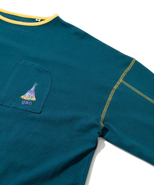 go slow caravan(ゴースローキャラバン)の「USA/C プルオーバーTEE W(Tシャツ/カットソー・レディース・アイボリー/ブラック/ホワイト/オレンジ/ブルーグリーン・FREE)」の20枚目の写真