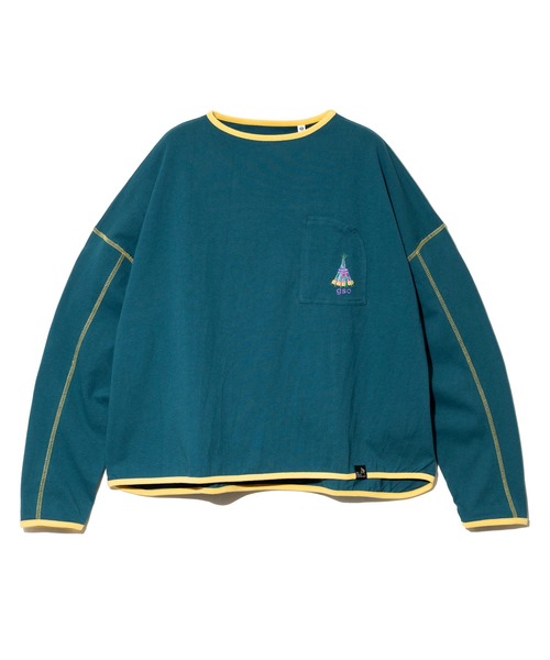 go slow caravan(ゴースローキャラバン)の「USA/C プルオーバーTEE W(Tシャツ/カットソー・レディース・アイボリー/ブラック/ホワイト/オレンジ/ブルーグリーン・FREE)」の13枚目の写真