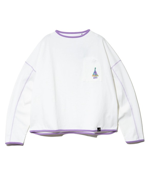 go slow caravan(ゴースローキャラバン)の「USA/C プルオーバーTEE W(Tシャツ/カットソー・レディース・アイボリー/ブラック/ホワイト/オレンジ/ブルーグリーン・FREE)」の15枚目の写真