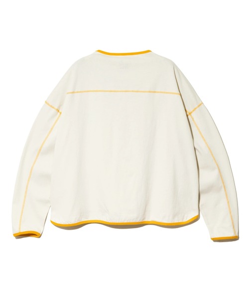 go slow caravan(ゴースローキャラバン)の「USA/C プルオーバーTEE W(Tシャツ/カットソー・レディース・アイボリー/ブラック/ホワイト/オレンジ/ブルーグリーン・FREE)」の6枚目の写真