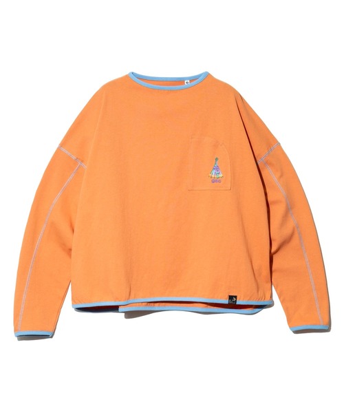 go slow caravan(ゴースローキャラバン)の「USA/C プルオーバーTEE W(Tシャツ/カットソー・レディース・アイボリー/ブラック/ホワイト/オレンジ/ブルーグリーン・FREE)」の7枚目の写真