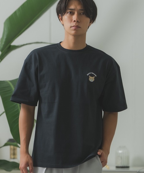 SIDEWAY STANCE(サイドウェイスタンス)の「【SIDEWAY STANCE】ワンポイント 刺しゅう 半袖Tシャツ(Tシャツ/カットソー・メンズ・ライトグレー/パープル系/ブラック系1/ホワイト系/ブラック系/ブラック/ホワイト/カーキ系1/ホワイト系1・SMALL/LARGE/MEDIUM/X-LARGE)」の6枚目の写真