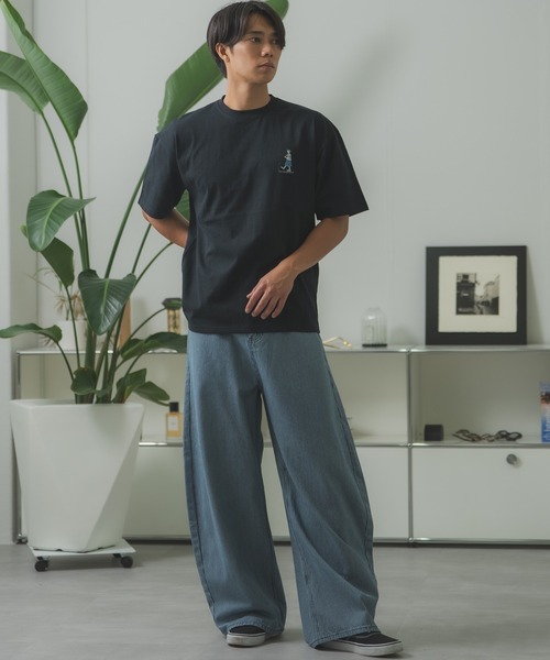 SIDEWAY STANCE(サイドウェイスタンス)の「【SIDEWAY STANCE】ワンポイント 刺しゅう 半袖Tシャツ(Tシャツ/カットソー・メンズ・ライトグレー/パープル系/ブラック系1/ホワイト系/ブラック系/ブラック/ホワイト/カーキ系1/ホワイト系1・SMALL/LARGE/MEDIUM/X-LARGE)」の13枚目の写真