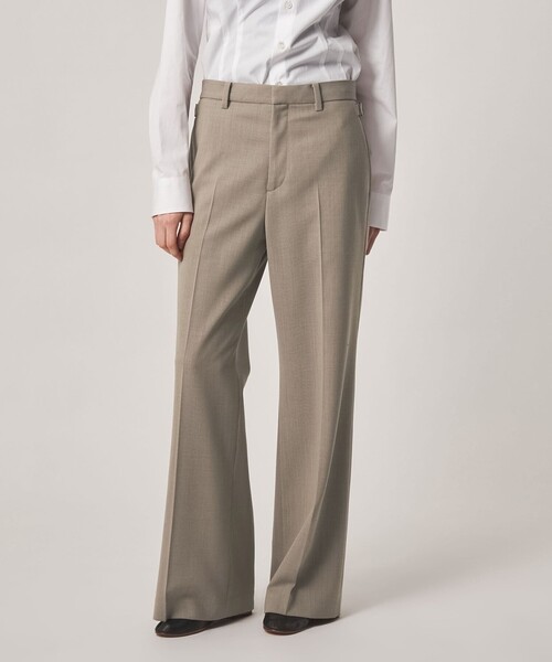 【Steven Alan】ベージュ プリーツスラックス M Steven Alan＞セミフレア パンツ（スラックス）｜Steven Alan