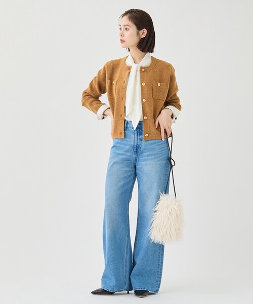 INDIVI(インディヴィ)の「【トレンド◎/軽量】ライトファーポシェットバッグ(ショルダーバッグ・レディース・ブラウン系その他/オフホワイト・00)」の4枚目の写真