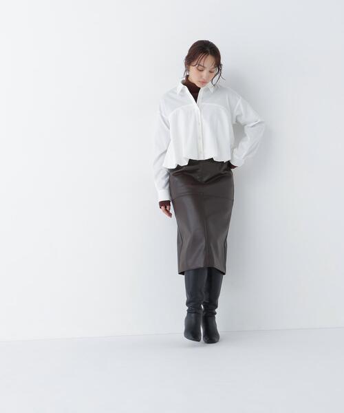 NATURAL BEAUTY BASIC(ナチュラルビューティーベーシック)の「バルーンシャツ(シャツ/ブラウス・レディース・チャコールグレー/ピンク/オフホワイト・FREE)」の10枚目の写真