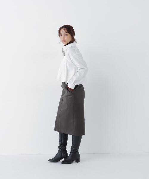 NATURAL BEAUTY BASIC(ナチュラルビューティーベーシック)の「バルーンシャツ(シャツ/ブラウス・レディース・チャコールグレー/ピンク/オフホワイト・FREE)」の12枚目の写真
