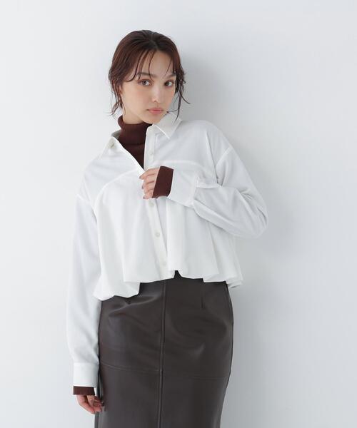 NATURAL BEAUTY BASIC(ナチュラルビューティーベーシック)の「バルーンシャツ(シャツ/ブラウス・レディース・チャコールグレー/ピンク/オフホワイト・FREE)」の13枚目の写真