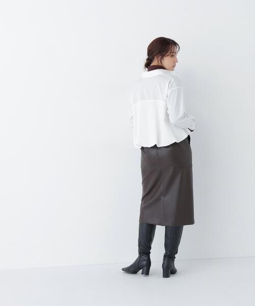 NATURAL BEAUTY BASIC(ナチュラルビューティーベーシック)の「バルーンシャツ(シャツ/ブラウス・レディース・チャコールグレー/ピンク/オフホワイト・FREE)」の14枚目の写真