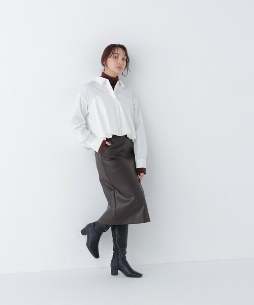 NATURAL BEAUTY BASIC(ナチュラルビューティーベーシック)の「バルーンシャツ(シャツ/ブラウス・レディース・チャコールグレー/ピンク/オフホワイト・FREE)」の16枚目の写真