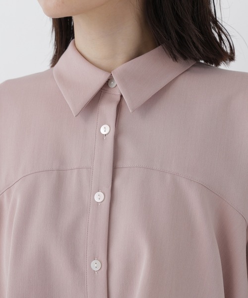 NATURAL BEAUTY BASIC(ナチュラルビューティーベーシック)の「バルーンシャツ(シャツ/ブラウス・レディース・チャコールグレー/ピンク/オフホワイト・FREE)」の6枚目の写真