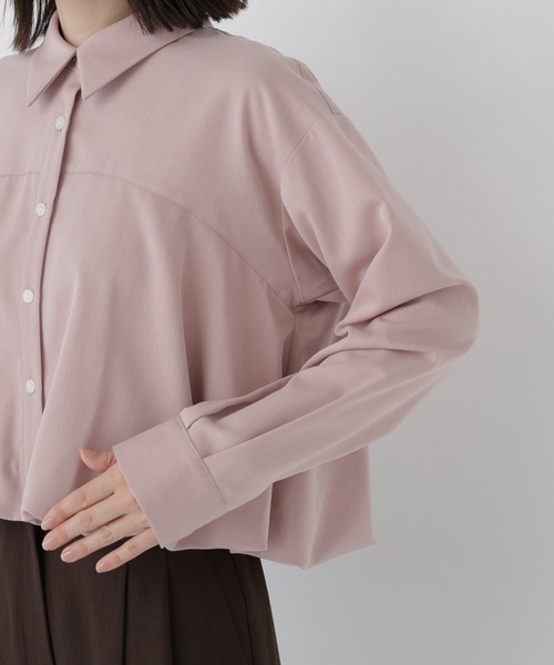 NATURAL BEAUTY BASIC(ナチュラルビューティーベーシック)の「バルーンシャツ(シャツ/ブラウス・レディース・チャコールグレー/ピンク/オフホワイト・FREE)」の7枚目の写真