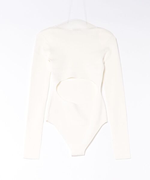 CLANE(クラネ)の「CLANE/クラネ/BACK ROUND CUT OUT KNIT BODYSUITS(ニット/セーター・レディース・ブラック/ピンク/アイボリー・1)」の4枚目の写真