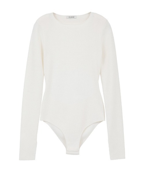 CLANE(クラネ)の「CLANE/クラネ/BACK ROUND CUT OUT KNIT BODYSUITS(ニット/セーター・レディース・ブラック/ピンク/アイボリー・1)」の1枚目の写真